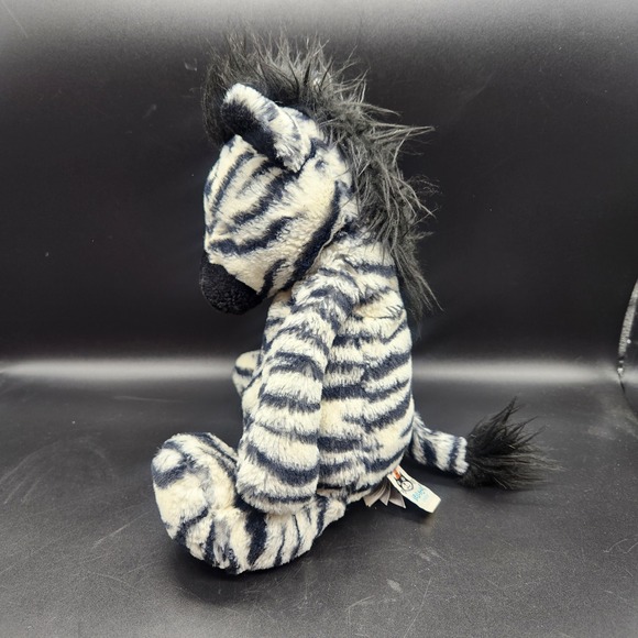 Jellycat Bashful Zebra Plush Toy Stuffed Animal Black White Soft London Safari - Picture 7 of 12